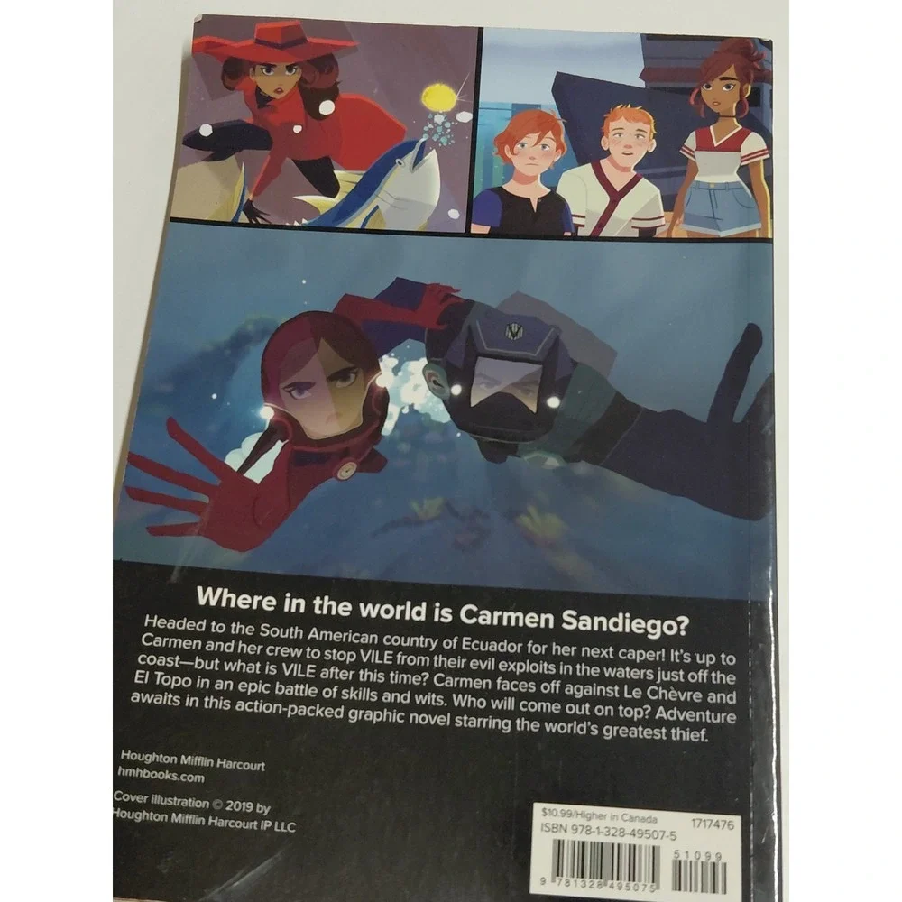 Carmen Sandiego The Fishy Treasure Caper Graphic Novel 2019 Netflix Paperback